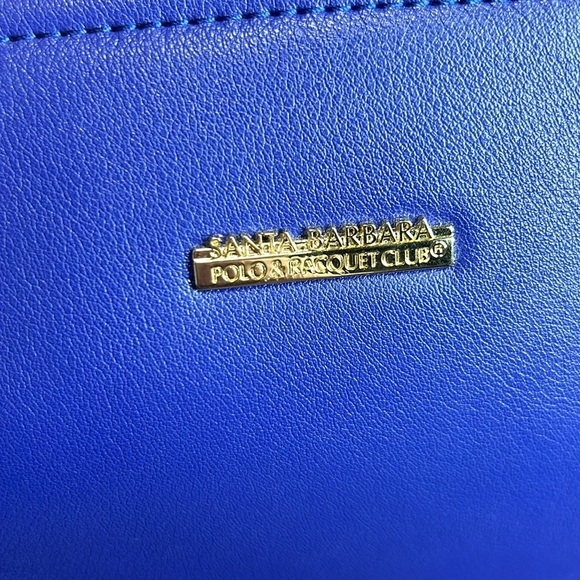 Santa Barbara Polo & Racquet Club Blue Leather bag/purse - Picture 8 of 15